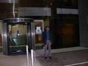 Sumanta in front of IMG office in London