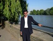 Sumanta in front of the Thames