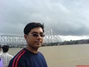 Riju in front of Howrah Bridge